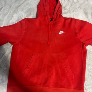 Red Nike Fleece Hoodie